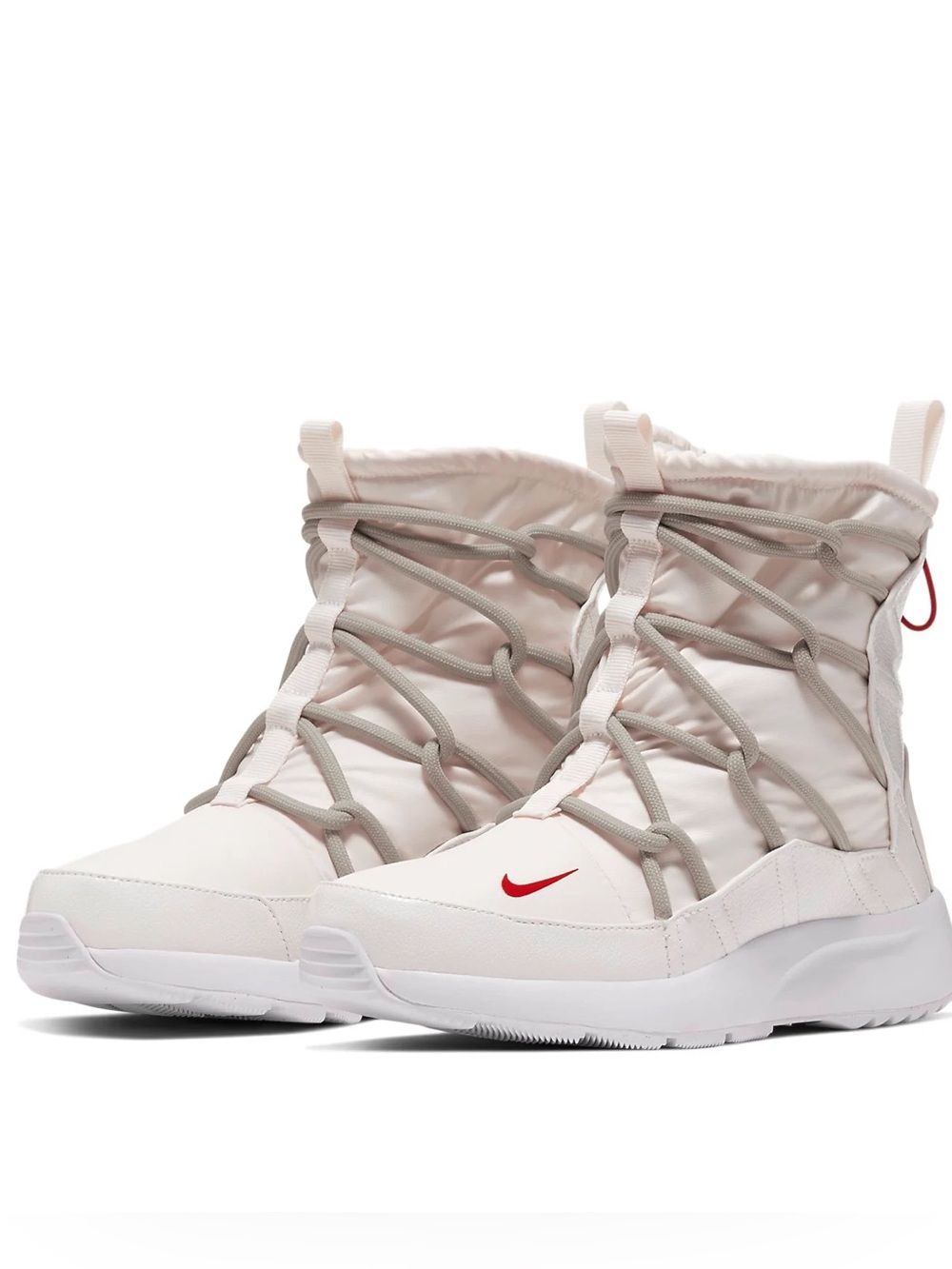 Nike Tanjun High Rise sneaker boots in the Phantom/Gym Red-Desert Sand